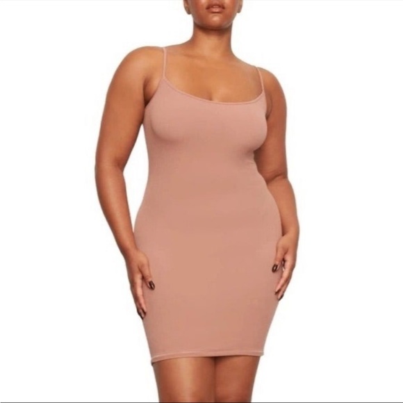 strapless open back dress Soft Lounge Ribbed Maxi Slip Dress main image 0
